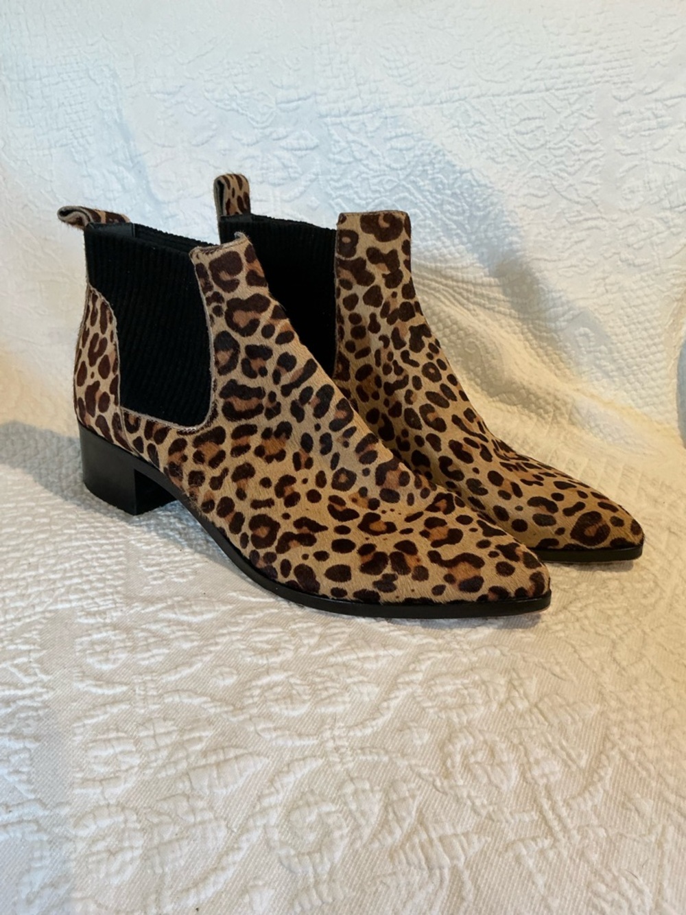 🤎 Dolce Vita Macie Leopard Print Bootie Cow Hair - Size 9.5 - Picture 5 of 7